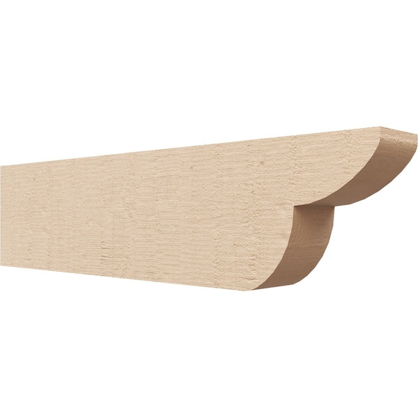 Ekena Millwork 4in. W x 8in. H x 32in. L Crestline Woodgrain TimberThane Rafter Tail, Primed Tan RFTUR04X08X32CRERCPR - main